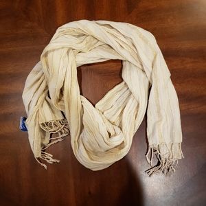 Oatmeal and Gold scarf